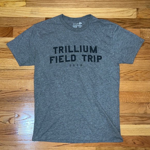 Trillium Field Trip 2018 Mens Medium Gray T-shirt - Picture 1 of 4